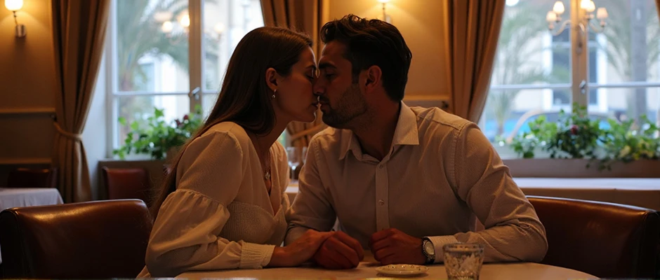 friends flirting in restaraunt - nu date